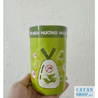 Cuộn 50 chiếc túi rác hương ngải cứu chống muỗi, côn trùng. Túi rác có dây rút hương ngải cứu cao cấp