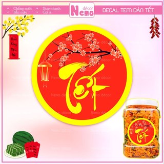Tem Dán Tết 2026, Decal Dán Tết, Tem Dán Chúc Mừng Năm Mới Trang Trí Hộp Quà, Bánh, Kẹo, Mứt Ngày Tết.