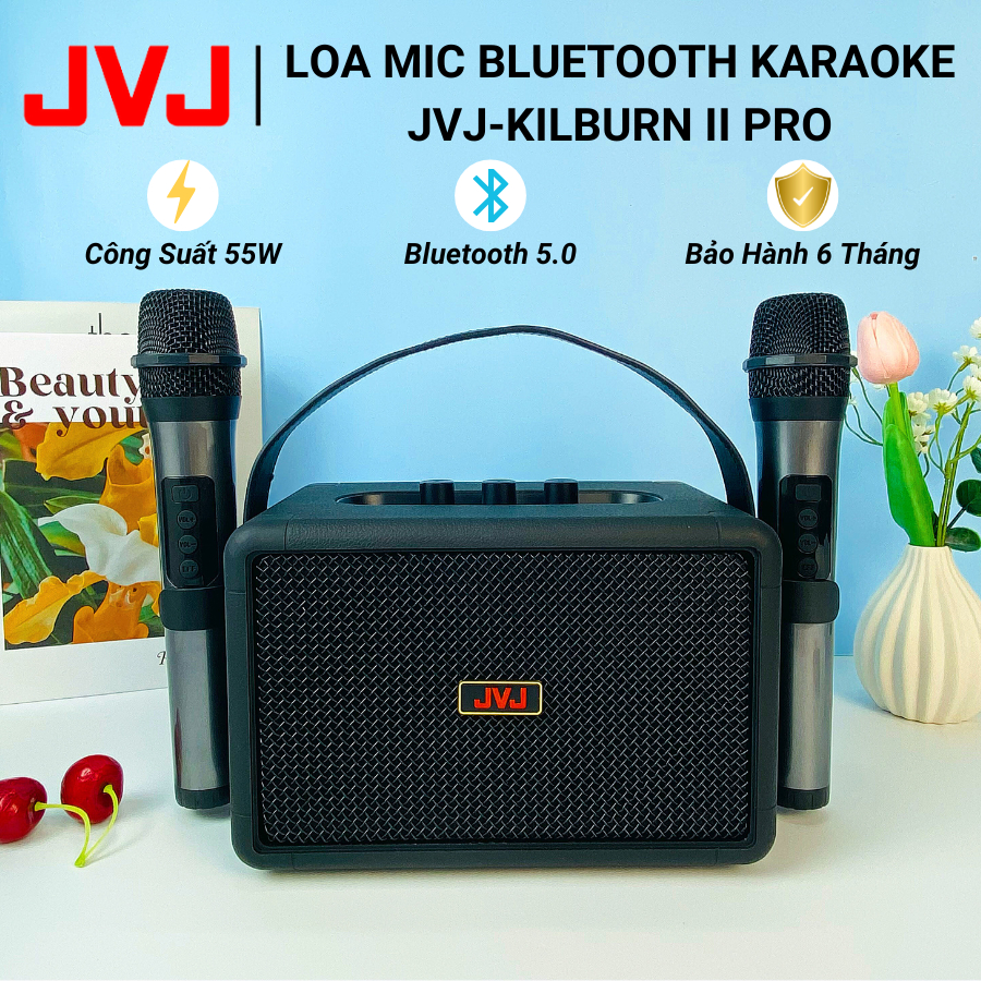 Ảnh Loa Bluetooth Kèm Mic Hát Karaoke JVJ-KilBurn II Pro 2 Mic Công Suất 55W - Bảo Hành Chính Hãng 6Th 1