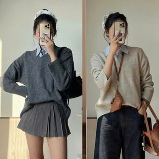 247store -  Áo Len Lông Thỏ Cổ Tim Phom Rộng , Freesize <62kg- Aolencotim955_P5K10