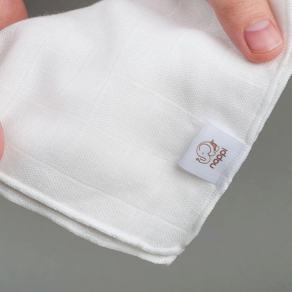 Ảnh 2 Hộp khăn sữa sợi tre Organic Cotton Mềm mại Nappi (6 chiếc/hộp) 1