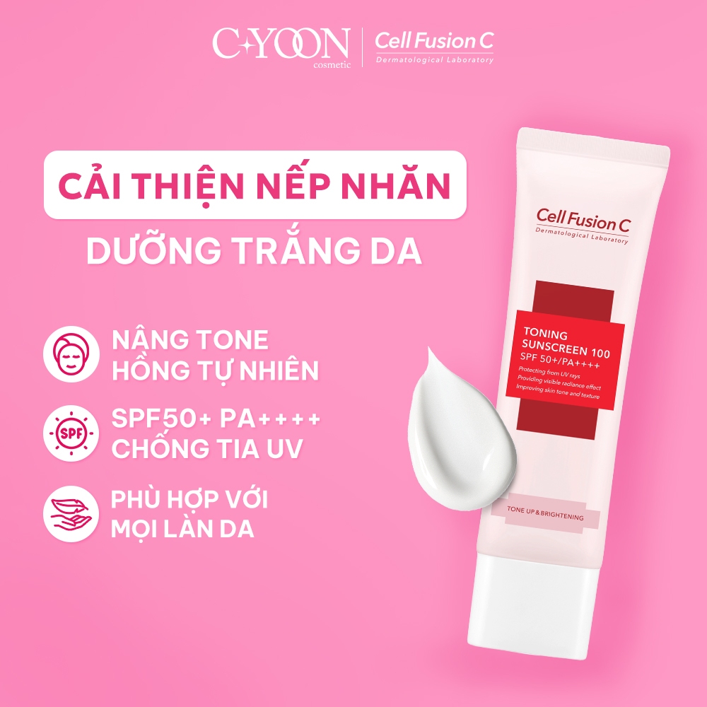 Ảnh Kem chống nắng Cell Fusion C Toning Sunscreen 100 SPF50+ PA++++ dưỡng sáng, nâng tone tự nhiên 50ml 2