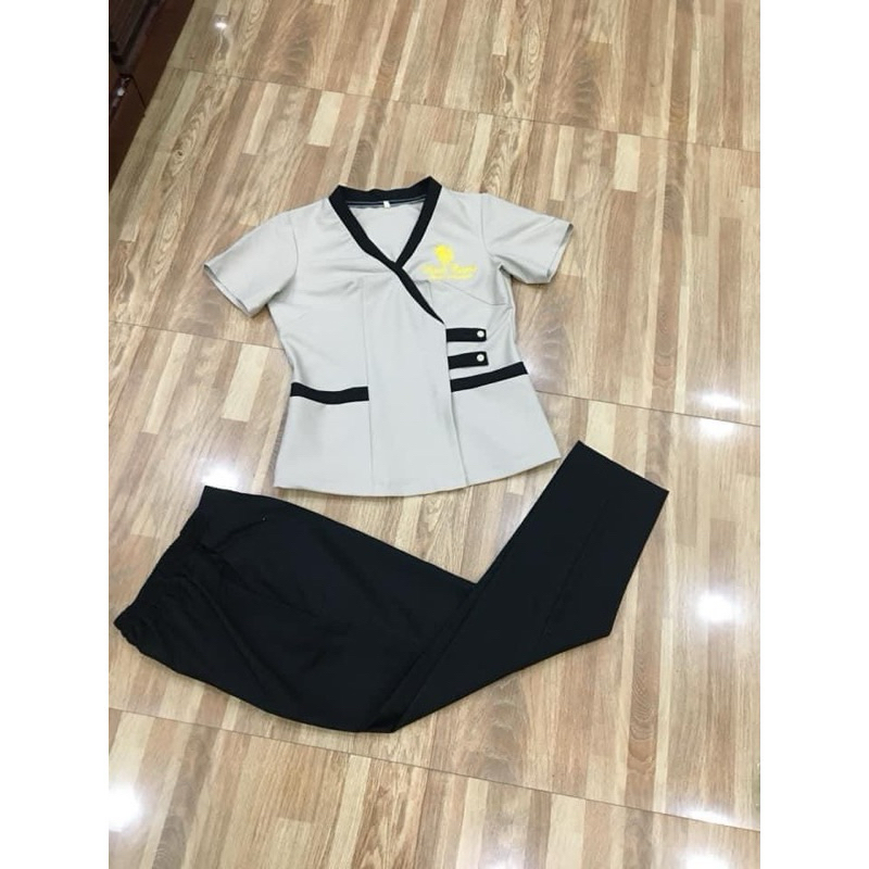 Đồng phục spa, thẩm mỹ viện chất cotton lạnh (loại 1- hàng thiết kế)