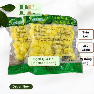 Bạch quả gói 250gr. Hạt bạch quả tươi tách vỏ ép chân không. Nấu chè bạch quả, hầm canh