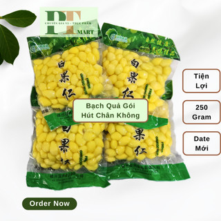 Bạch quả gói 250gr. Hạt bạch quả tươi tách vỏ ép chân không. Nấu chè bạch quả, hầm canh