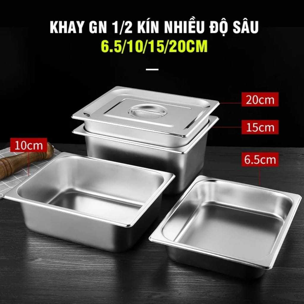 - Khay inox GN 1/2 nhiều cỡ có nắp | Shopee Việt Nam