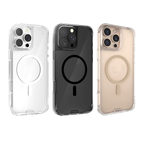 [ Chống Sốc ] Ốp Hoda Crystal Pro Có Nút Control Viền TPU Dẻo Tích Hợp Sạc Không Dây Chính Hãng cho iP 17/16/15 Series