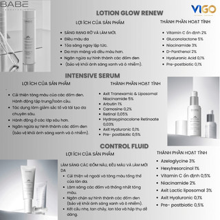 Tinh chất Babe DEPIGMENT+ Intensive Serum dưỡng sáng da và mờ thâm 30ml