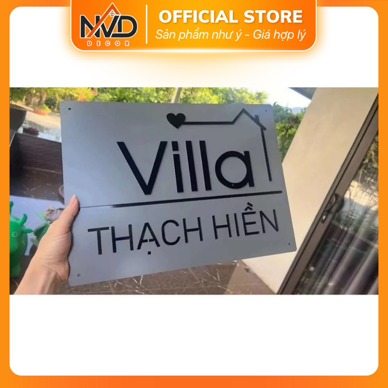 Bảng số nhà Decor thiết kế theo phong cách hiện đại, tôn vinh vẻ đẹp ngôi nhà bạn.