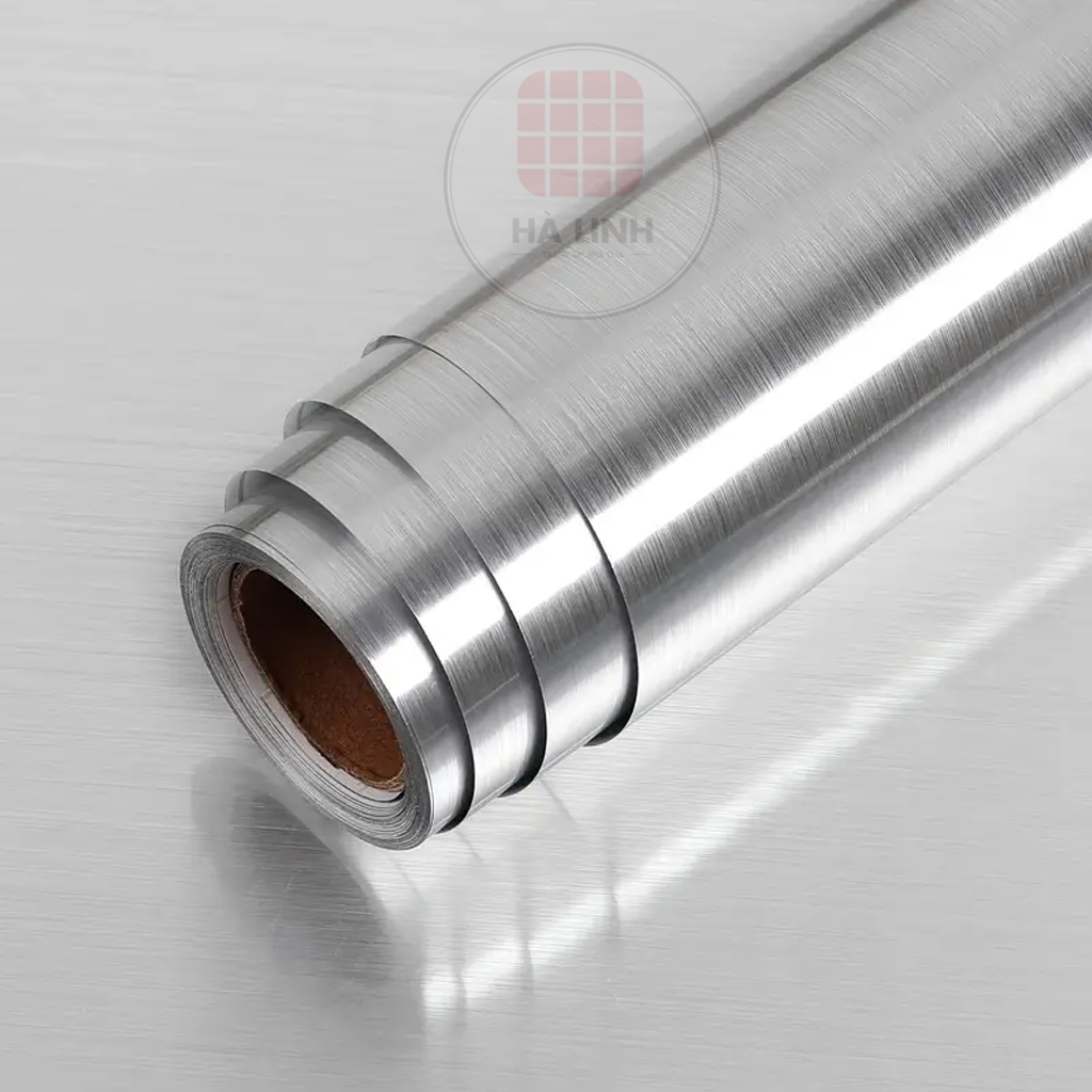 Decal nhôm xước sẵn keo bóc dán màu kim loại inox dán tủ lạnh đơn giản ...