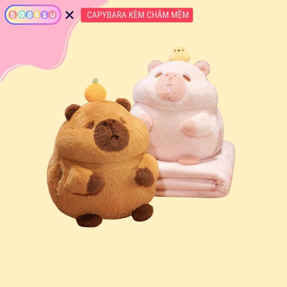 Capybara Có Chăn Mền Bộ Chăn Gối Capybara Cho Người Làm Văn Phòng Cho Bé Tiện Lợi 3 in 1