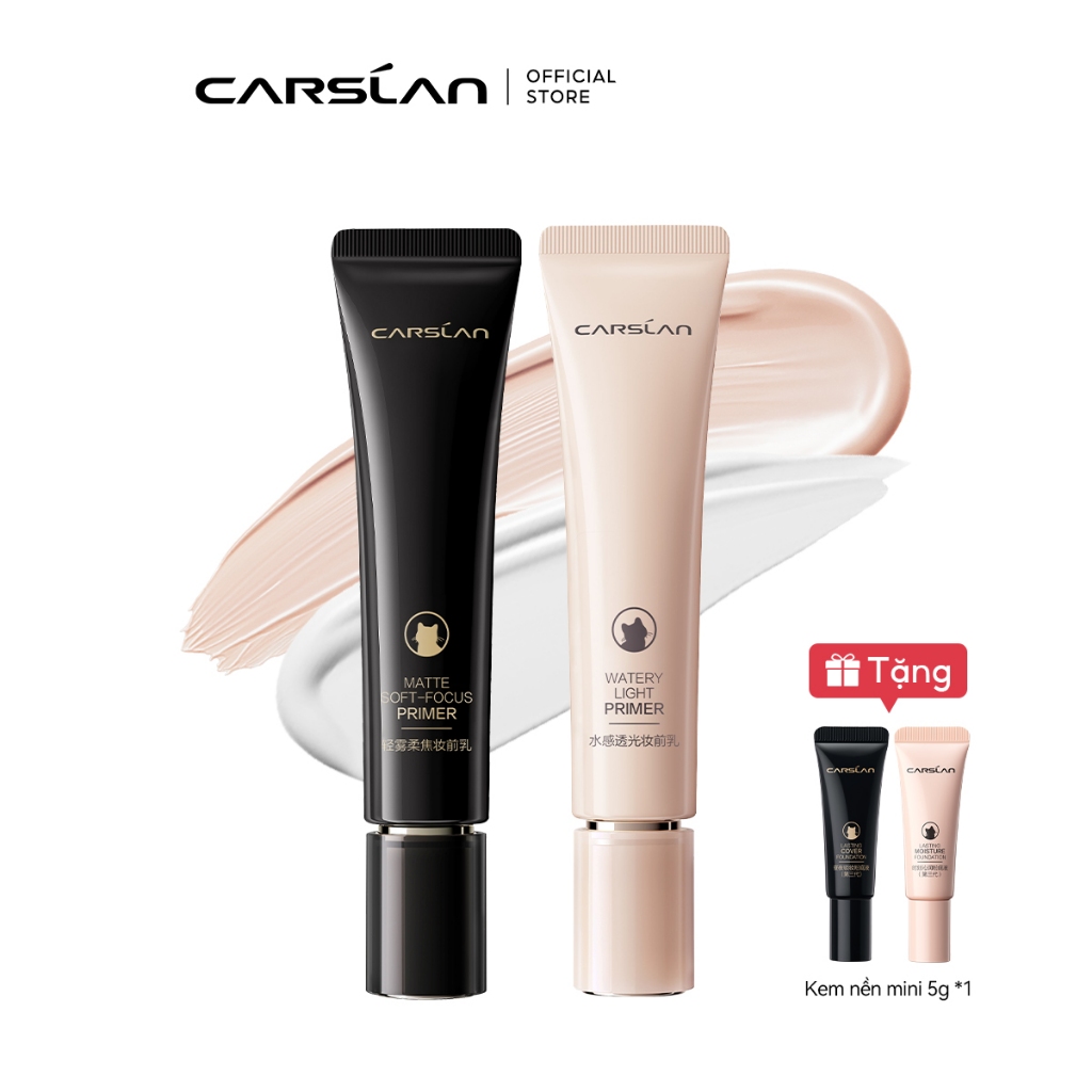 Kem lót kiểm soát dầu, dưỡng ẩm 24H, lâu trôi, không gây bết dính Carslan Matte Soft-Focus / Watery Light Primer 35g