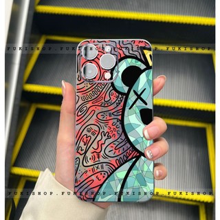 Miếng dán Skin Mặt lưng Sau full viền Gấu MS01 Dành Cho 16 pro max 15 pro max 14 pro max 13 pro max