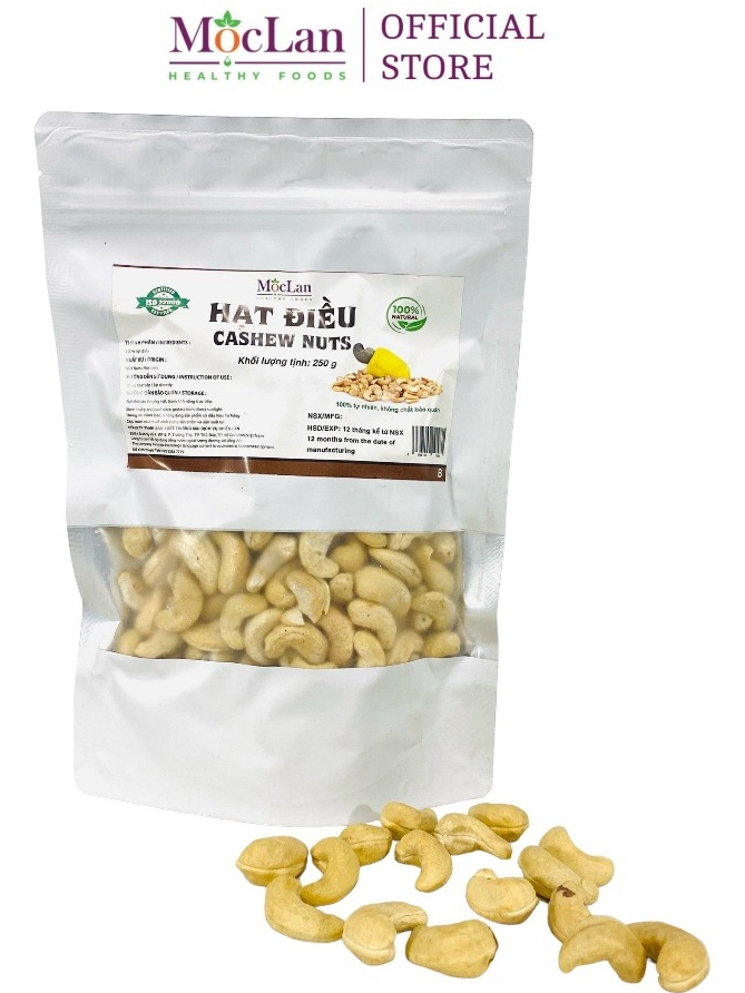 Ảnh Hạt điều tách vỏ sấy giòn, nguyên hạt Bình Phước thơm ngon loại 1 MộcLan HEALTHY FOODS - 250G, 500G 2