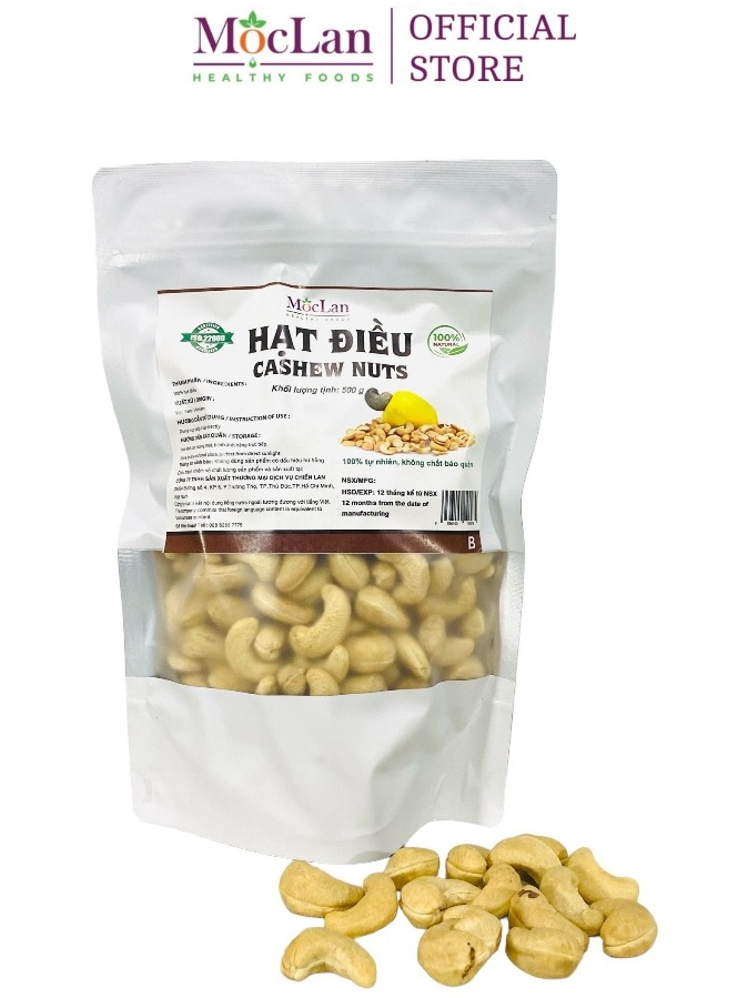 Ảnh Hạt điều tách vỏ sấy giòn, nguyên hạt Bình Phước thơm ngon loại 1 MộcLan HEALTHY FOODS - 250G, 500G 3
