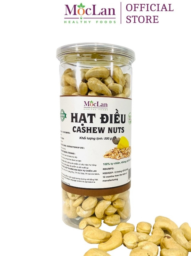 Ảnh Hạt điều tách vỏ sấy giòn, nguyên hạt Bình Phước thơm ngon loại 1 MộcLan HEALTHY FOODS - 250G, 500G 1