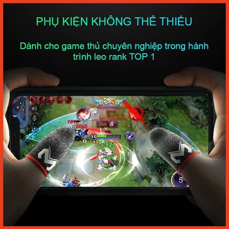 Bao Tay Chơi Game FF, Pubg, Liên Quân Cao Cấp Găng tay Chống Mồ Hôi, Siêu Nhạy, Bằng Sợi Carbon