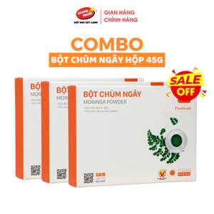 Bột Chùm Ngây Quảng Thanh Hộp 45g, Sấy Lạnh Nguyên Chất, Bột dinh dưỡng ăn dặm, tăng cường sức khỏe
