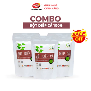 Bột Diếp Cá Quảng Thanh Túi 100g , Sấy Lạnh Nguyên Chất - Giảm mỡ, kháng viêm, hỗ trợ trĩ, táo bón