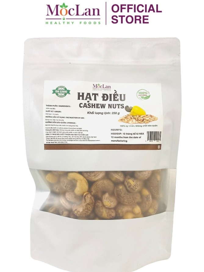 Ảnh Hạt Điều Rang Muối Mộc Lan HEALTHY FOODS - Hàng loại 1 - 250g, 500g 3