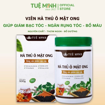 Hà thủ ô mật ong Tuệ Minh, hà thủ ô làm đen tóc ngăn tóc bạc sớm giúp bổ máu, an thần hộp 500gr