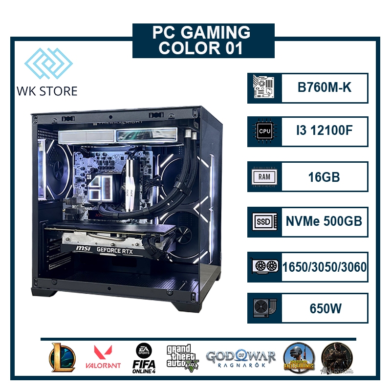 Máy Tính PC COLOR 01 | i3 12100f | Ram 16GB RGB | VGA GTX 1650/ RTX ...