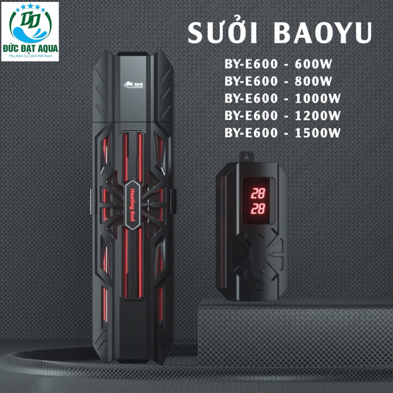 Máy sưởi bể cá Baoyu BY-E400 &  E600 - 600W-800W-1000W-1200W-1500W Bảo hành 1 năm 2