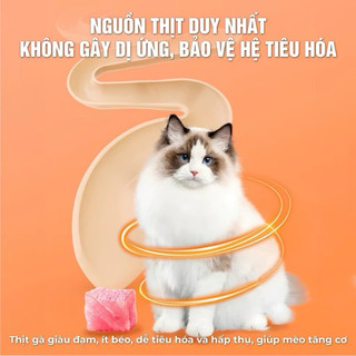 Viên Gà Sấy Khô, Bổ Sung Thêm Dinh Dưỡng, Khoáng Chất, Hỗ Trợ Tiết Niệu Cho Mèo