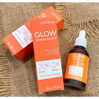 Tinh Chất Tẩy Da Chết Catrice Glow Power Boost AHA 20% + BHA 2% Peeling Solution 30ml