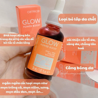 Tinh Chất Tẩy Da Chết Catrice Glow Power Boost AHA 20% + BHA 2% Peeling Solution 30ml