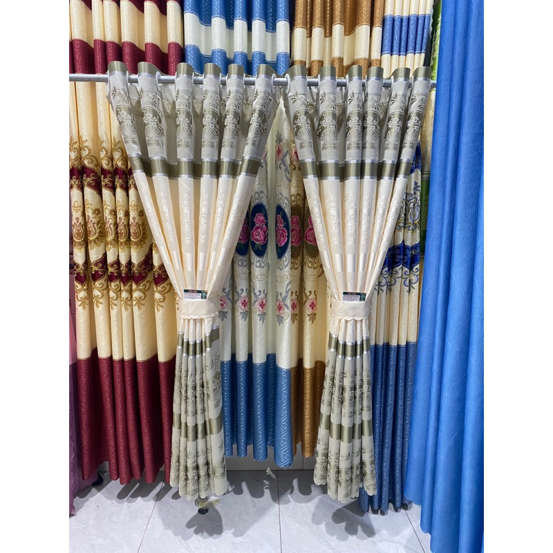 1 TẤM GẤM HOA VĂN  MÀU XÁM  CÁNH QUAT CHUWA CÓ CÂY TREO - TREO 1 TẤM MUA 1 TẤM _TREO 2 TẤM MUA 2 TẤM RÈM CỬA VIỆT HÀN