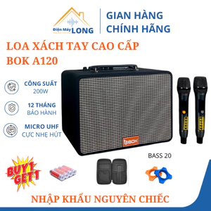 Loa Kéo Xách Tay Bluetooth Hát Karaoke Hay BOK A120 và BOK W08 Chính Hãng Nhập Khẩu Nguyên Chiếc