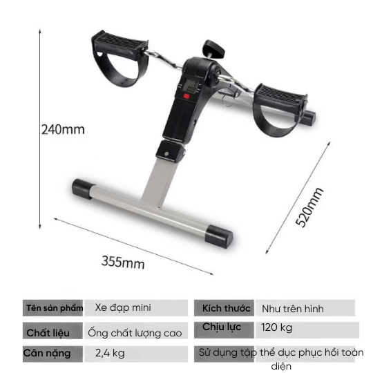 Xe đạp mini tập phục hồi chức năng tay & chân