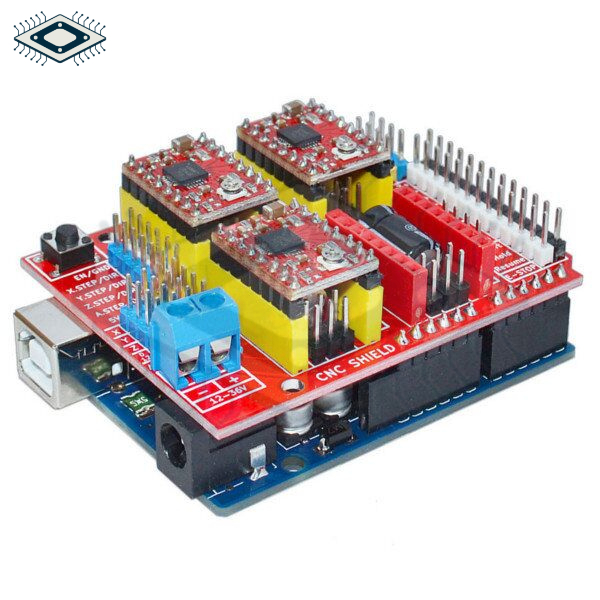 Trọn bộ Combo Arduino Uno R3 + Shield Uno R3 + 4 Module A4988 | Shopee ...