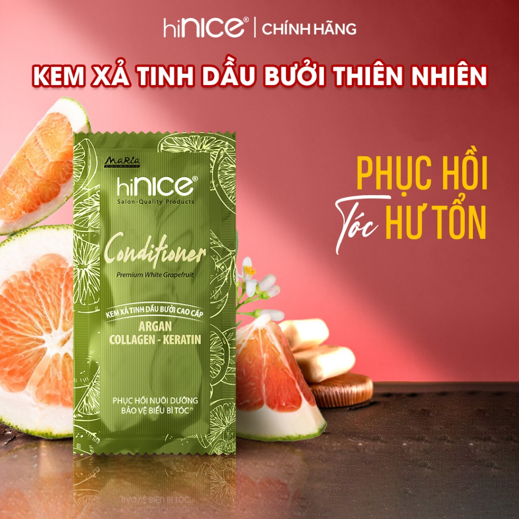 Ảnh Gói Kem Xả Tinh Dầu Bưởi Thiên Nhiên hiNICE Grapefruit Conditioner Hỗ Trợ Phục Hồi Tóc Giảm Rụng Tóc 1