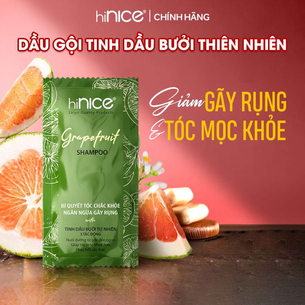 Ảnh Dây Dầu Gội Tinh Dầu Bưởi Thiên Nhiên hiNICE Grapefruit Shampoo Hỗ Trợ Giảm Rụng Tóc 1