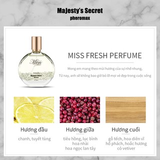 Nước Hoa Nữ Majesty's Secret Pheromax-Fresh EDP 50ml,Hương hoa nhẹ nhàng, Tươi mát, tự nhiên,quà sinh nhật cho nữ