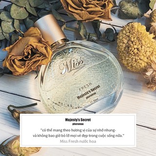 Nước Hoa Nữ Majesty's Secret Pheromax-Fresh EDP 50ml,Hương hoa nhẹ nhàng, Tươi mát, tự nhiên,quà sinh nhật cho nữ