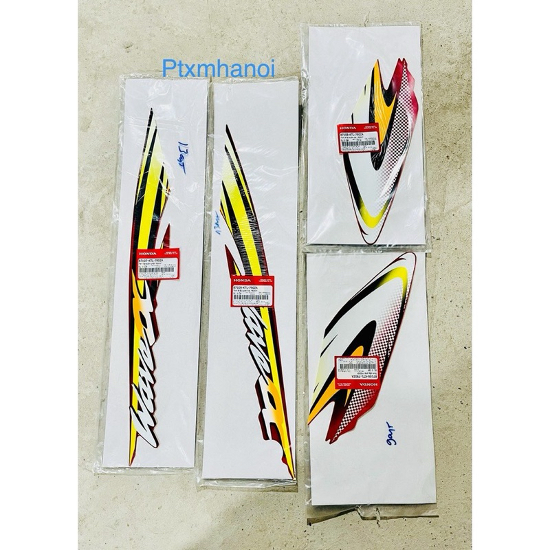 Bộ Tem Wave Alpha Đỏ Cờ Chính Hãng Honda | Shopee Việt Nam
