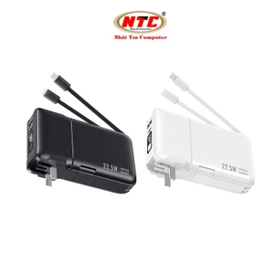 Sạc dự phòng kiêm bộ sạc 20000mAh Remax RPP-267 sạc iTáo 15 16, có giá đỡ, sạc nhanh PD 20W QC 22.5W, chân cắm 220V