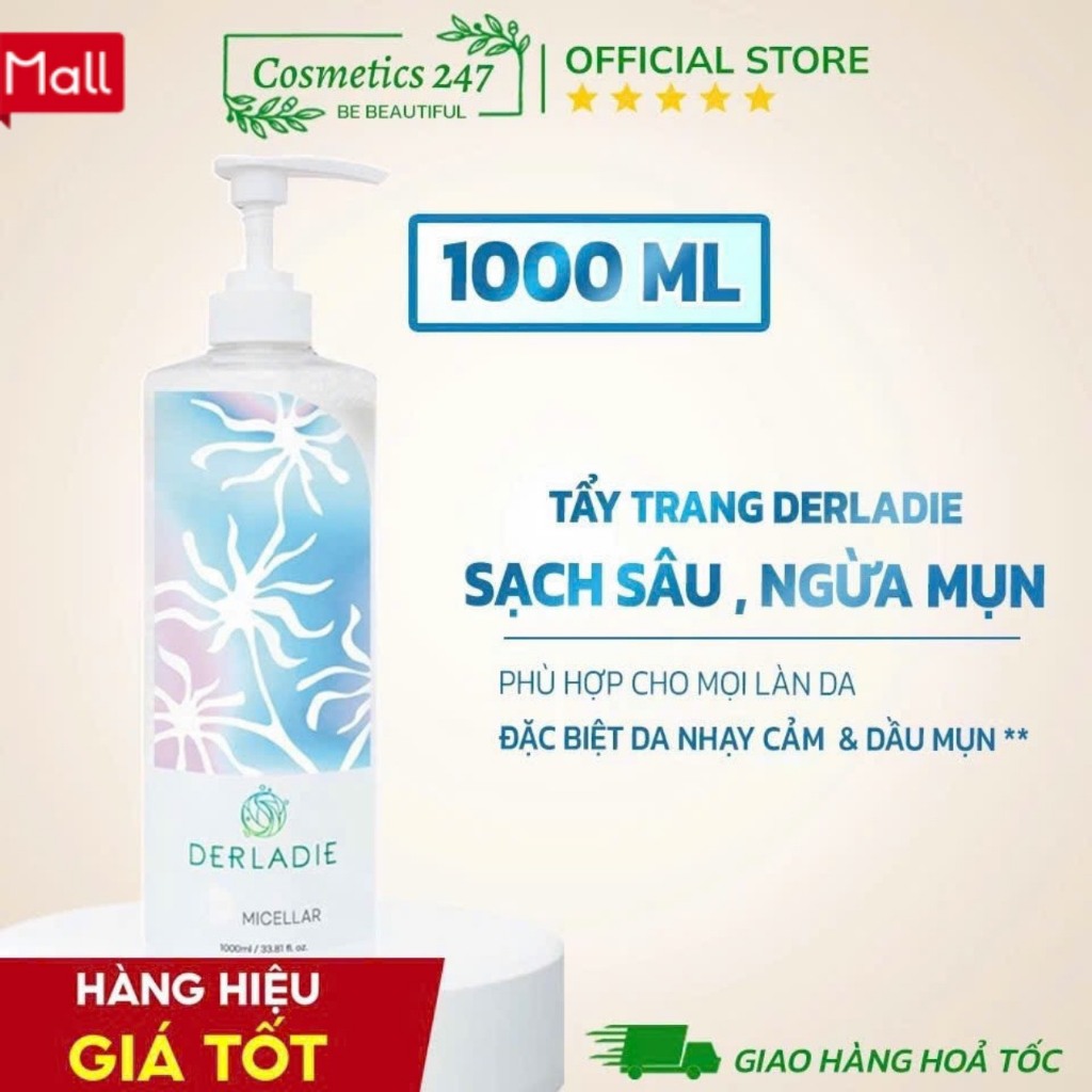 Ảnh Nước Tẩy Trang Derladie Cleansing Water Witch Hazel làm sạch, ngừa mụn trên da 500ml 1