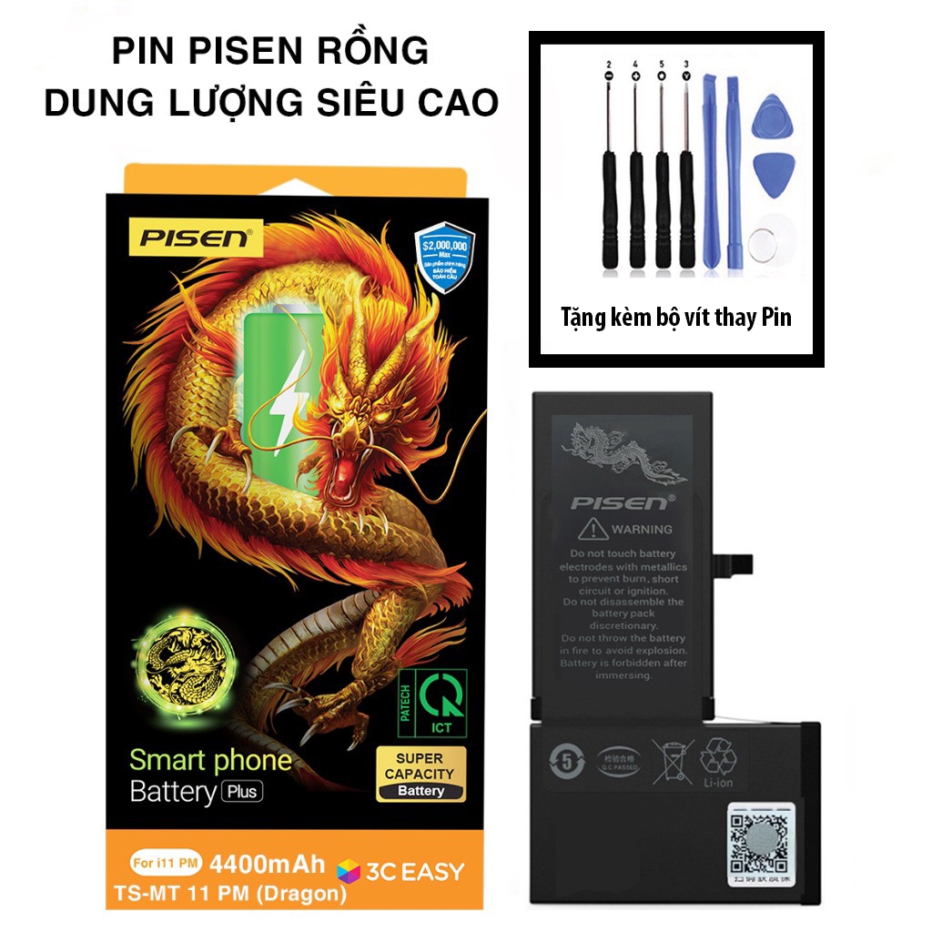 Pin Pisen Dung Lượng Cao cho lp từ 6 - 14Promax