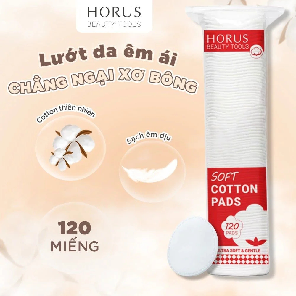 Ảnh Horus Bông tẩy trang Soft Cotton Pads 120 pads 1