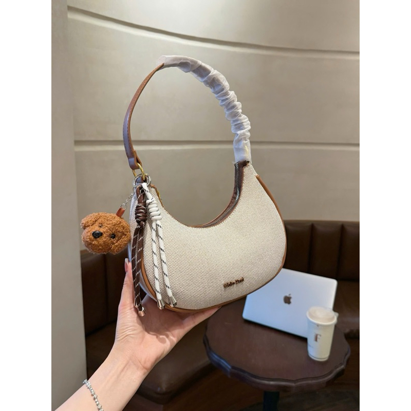 Túi Xách Kẹp Nách Chio’2nđ Size 20 Kèm Móc Gấu Cực Xinh Kèm Dây Đeo Chéo Hot Hit (Freeship)