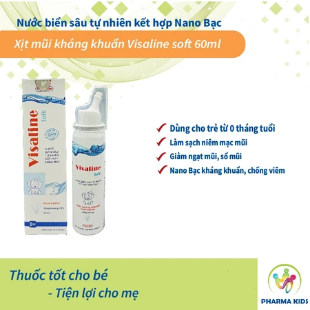 VISALINE SOFT 60ML xịt mũi nano kháng khuẩn