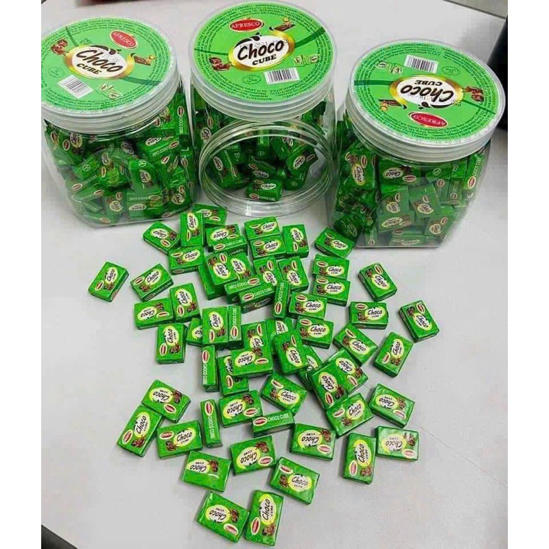 1 LỌ 120 VIÊN KẸO CHOCO CUBE ĐÀI LOAN