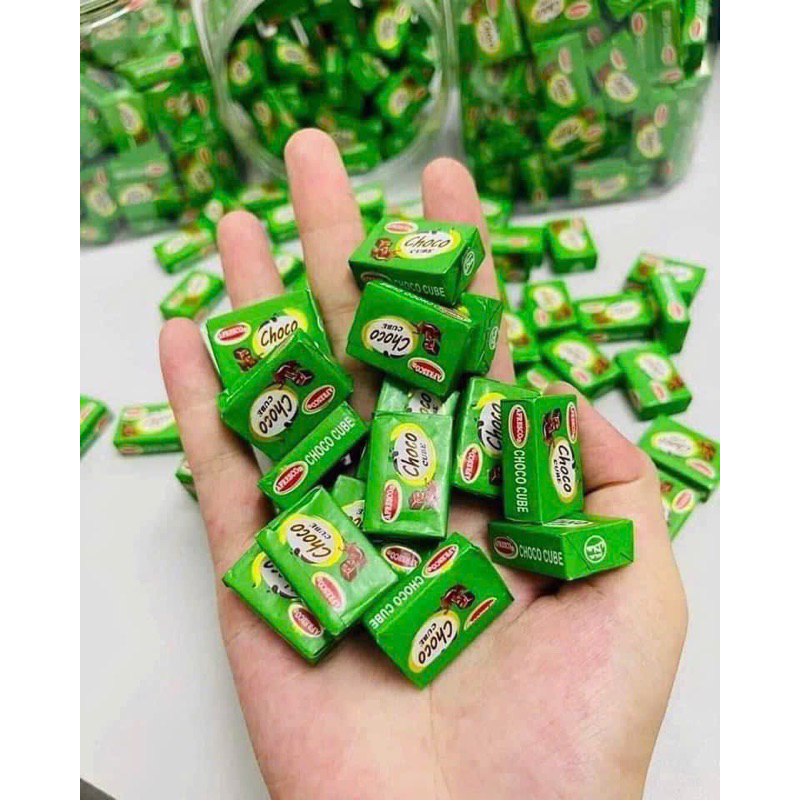 1 LỌ 120 VIÊN KẸO CHOCO CUBE ĐÀI LOAN