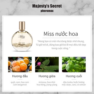 Nước hoa nữ Majesty's Secret Pheromax-nước hoa nữ thơm lâu，Mùi cam quýt 50ml，Sức sống trẻ trung Nước hoa nữ