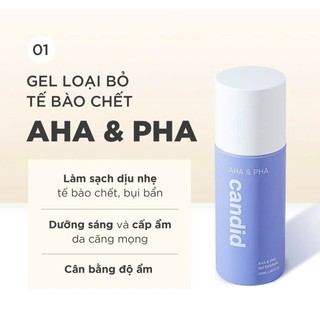 Gel AHA & PHA Candid Tẩy Tế Bào Chết & Làm Mịn Da Gel Exfoliant 100ml