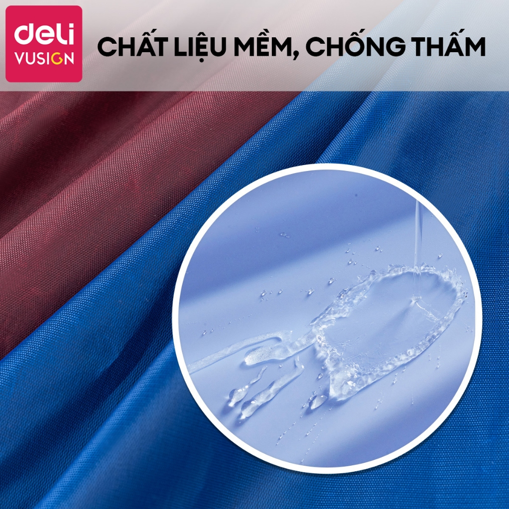 Áo Mưa Cánh Dơi Trong Suốt Đi Xe Máy DELI Có Kính Chắn Mưa 2 Lớp - Có Tai Gương, Chất Liệu Vải Siêu Bền